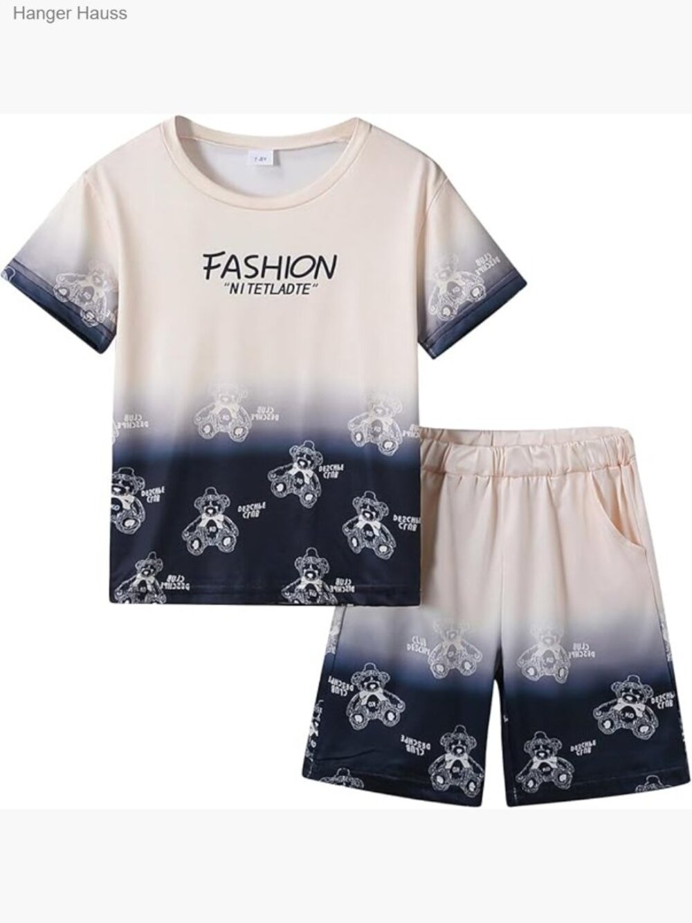 Boys 2-Piece Summer Outfit Set - Short Sleeve Shirt & Shorts